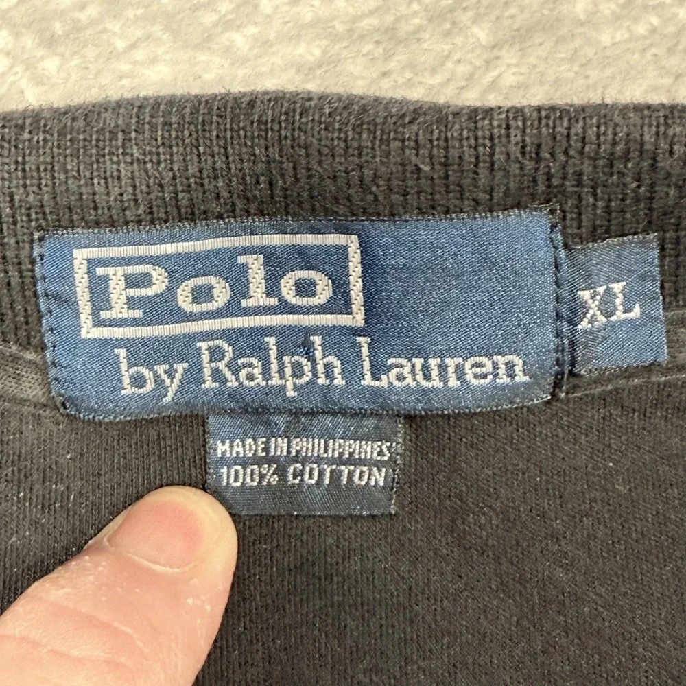 Polo Ralph Lauren Polo Shirt Mens XL Black Short‎ Sleeve Classic Pony 12635